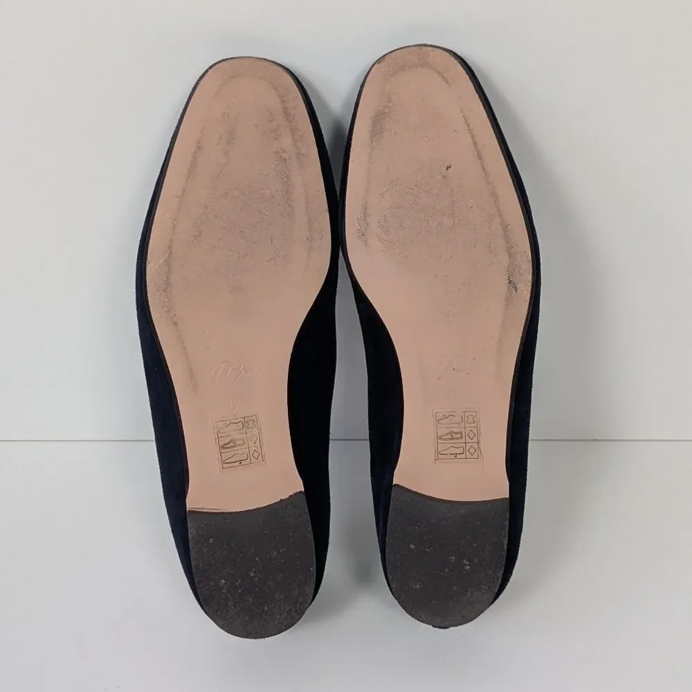 J. Crew Blue Suede Loafers Women's 7.5